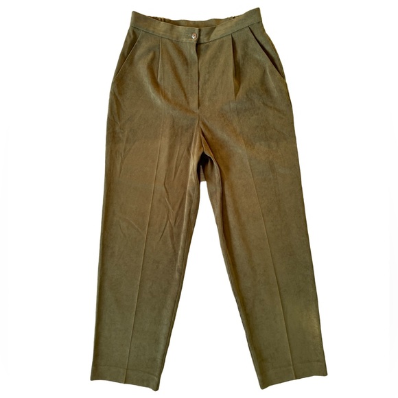 Vintage Pleated Green Trousers - Picture 1 of 13